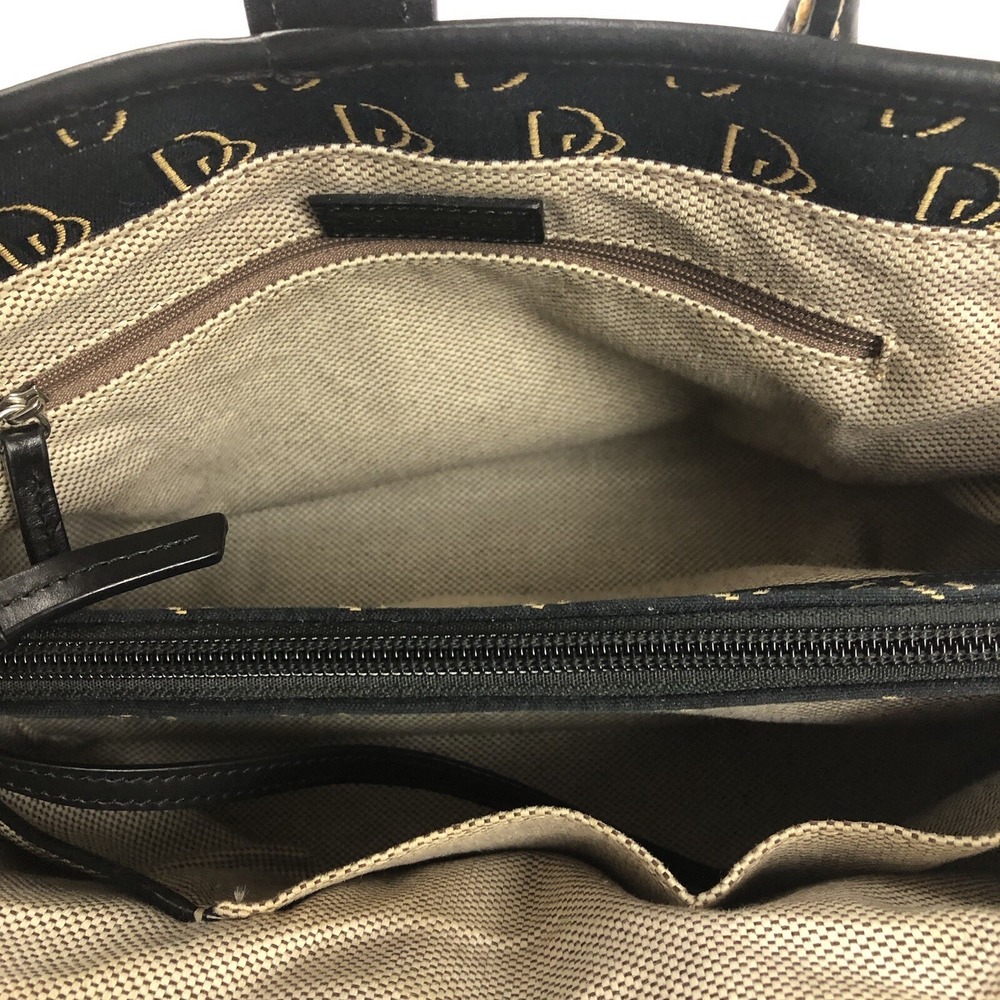 DOONEY & BOURKE Shadow Signature Shoulder Hand Bag Black Gold removable strap - Picture 12 of 16